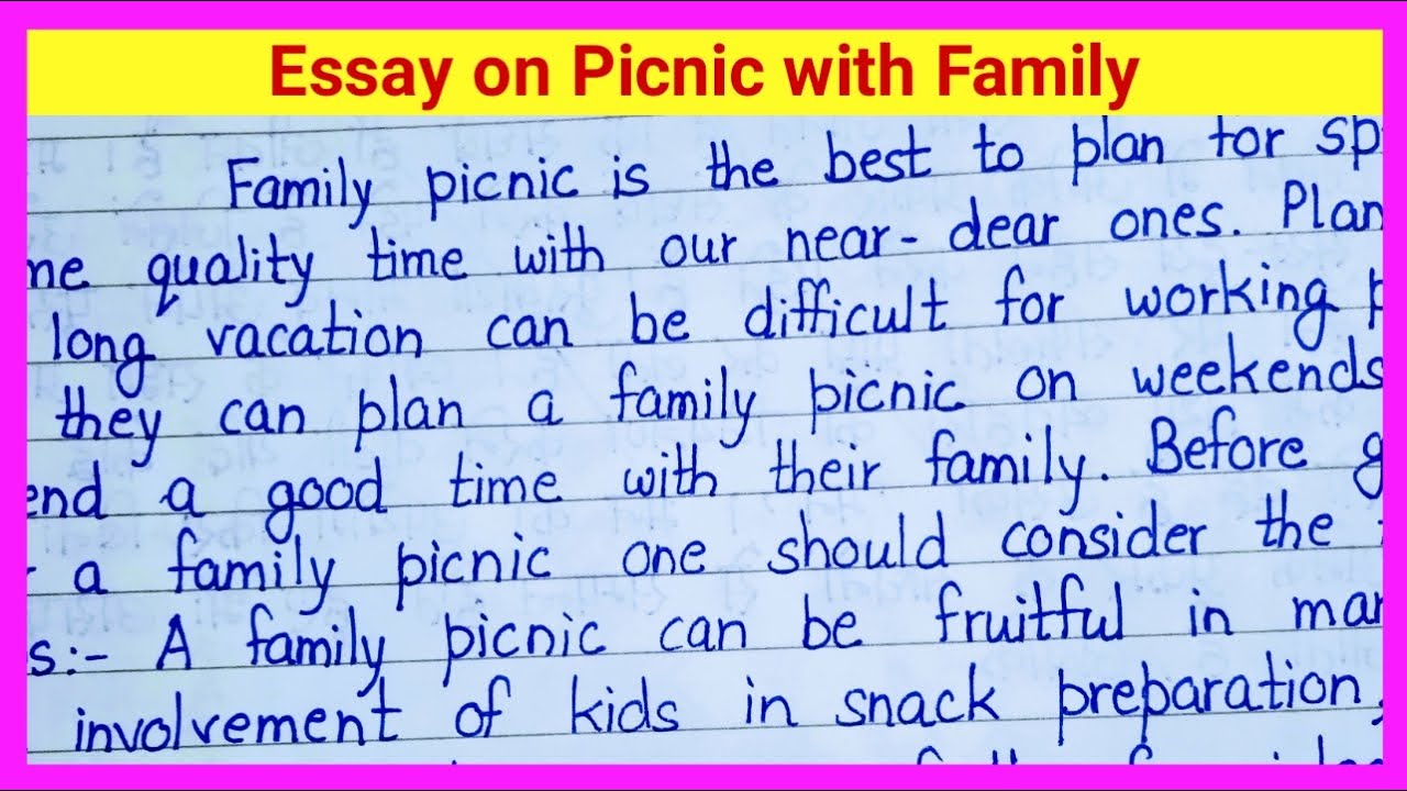 Essay on Picnic with Family in English || Paragraph on Picnic with Family in English ||extension.com