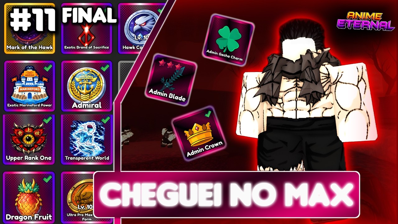 👑 FINALMENTE CHEGUEI NO MAX! Literalmente Zerei O Jogo⚡ADM 0 AO MAX #11 FINAL | Anime Eternal ✨