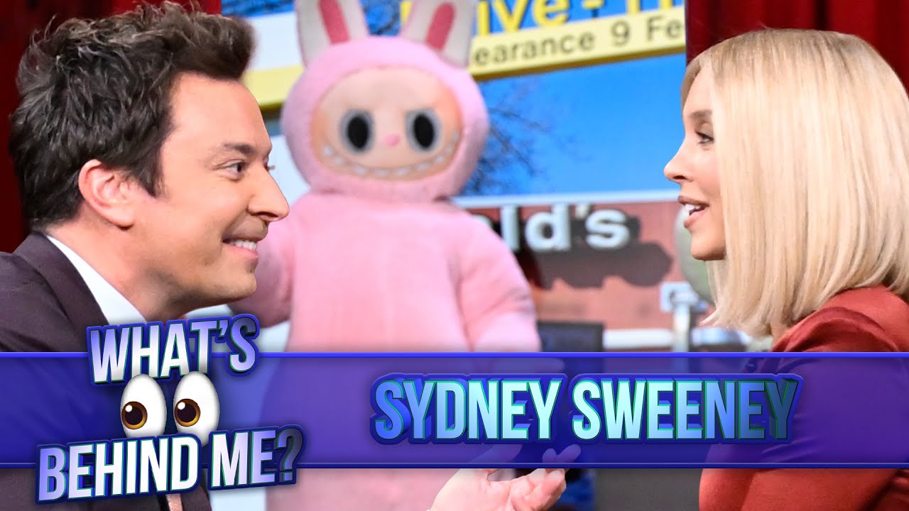 What's Behind Me? with Sydney Sweeney | The Tonight Show Starring Jimmy Fallon