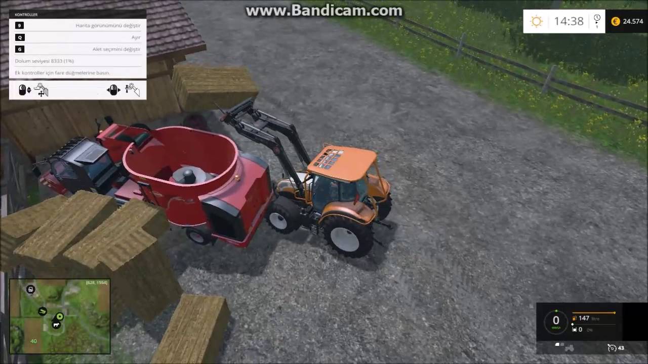 İNEĞE YEM CEBE PARA -FARMİNG SİMULATOR 2015 BALYA YAPIMI///REHBER VİDEO