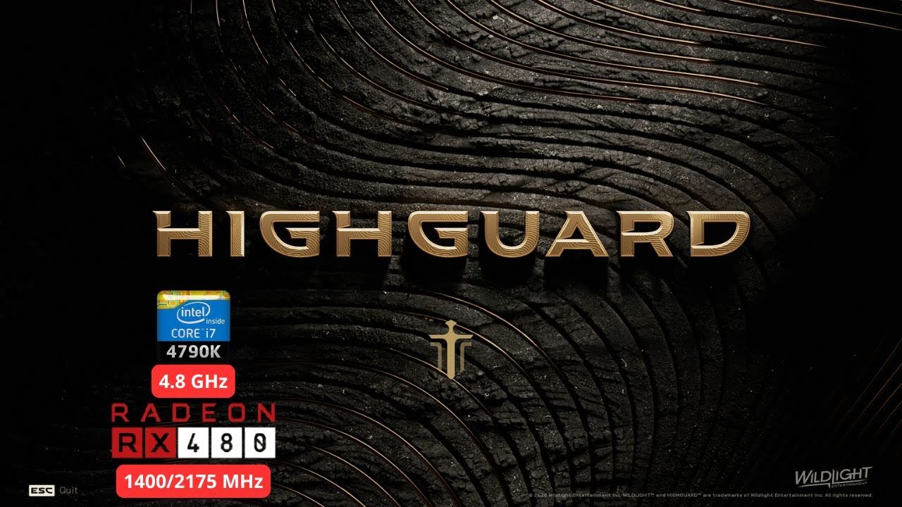 Highguard on i7-4790k and RX480 Red Devil