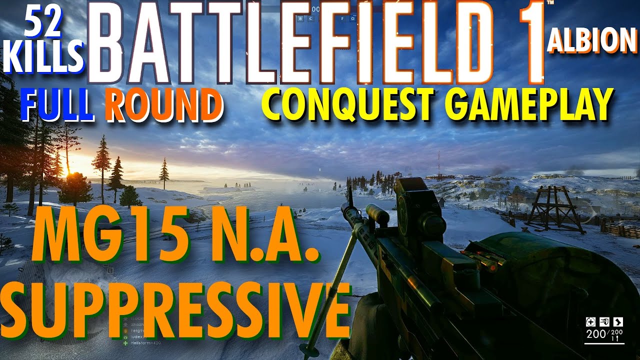 Flanking Into Enemy Territory... MG15 Suppressive Gameplay - Battlefield 1 Conquest No Commentary