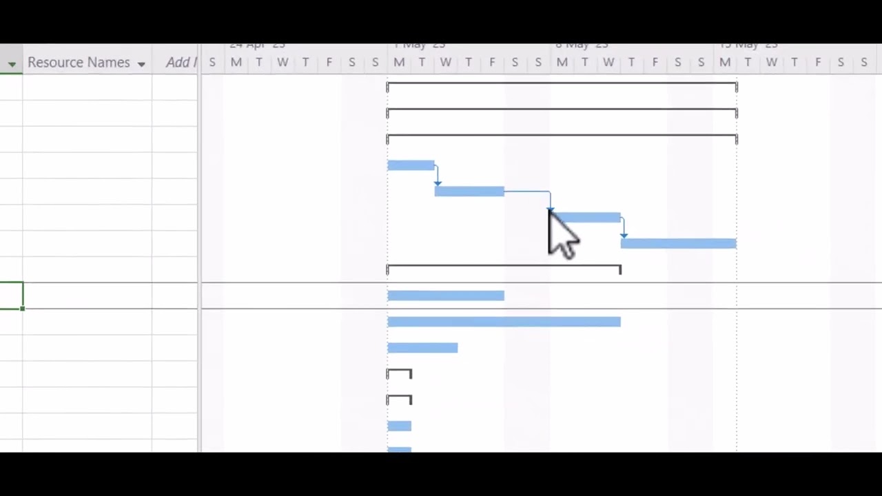 How to create a Gantt Chart in MS Project, from a blank MS Project file step-by-step (Part 1)