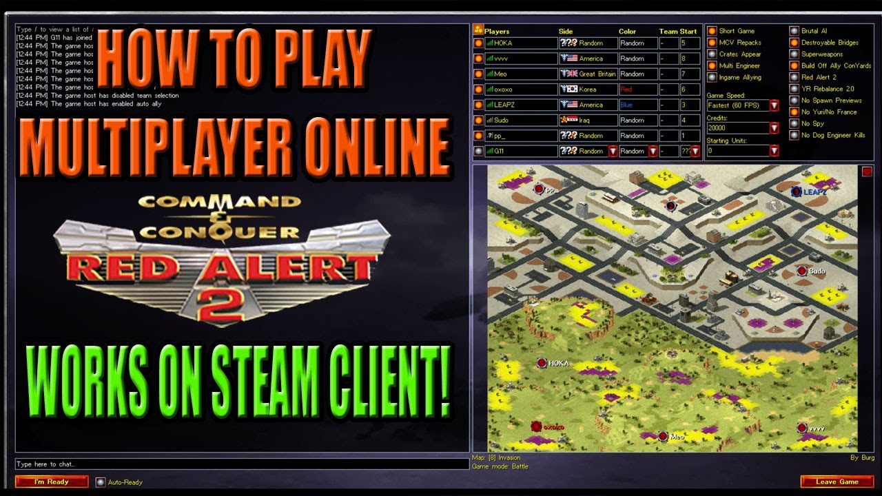 How to play Online Multiplayer - Red Alert 2 Steam Working!! (Quick & Easy Guide)
