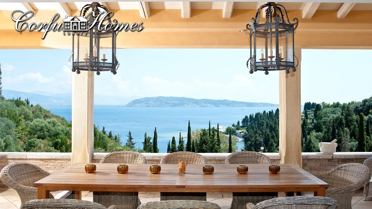 Spectacular 7 bedroom luxury property with direct beach-access ,northeast Corfu