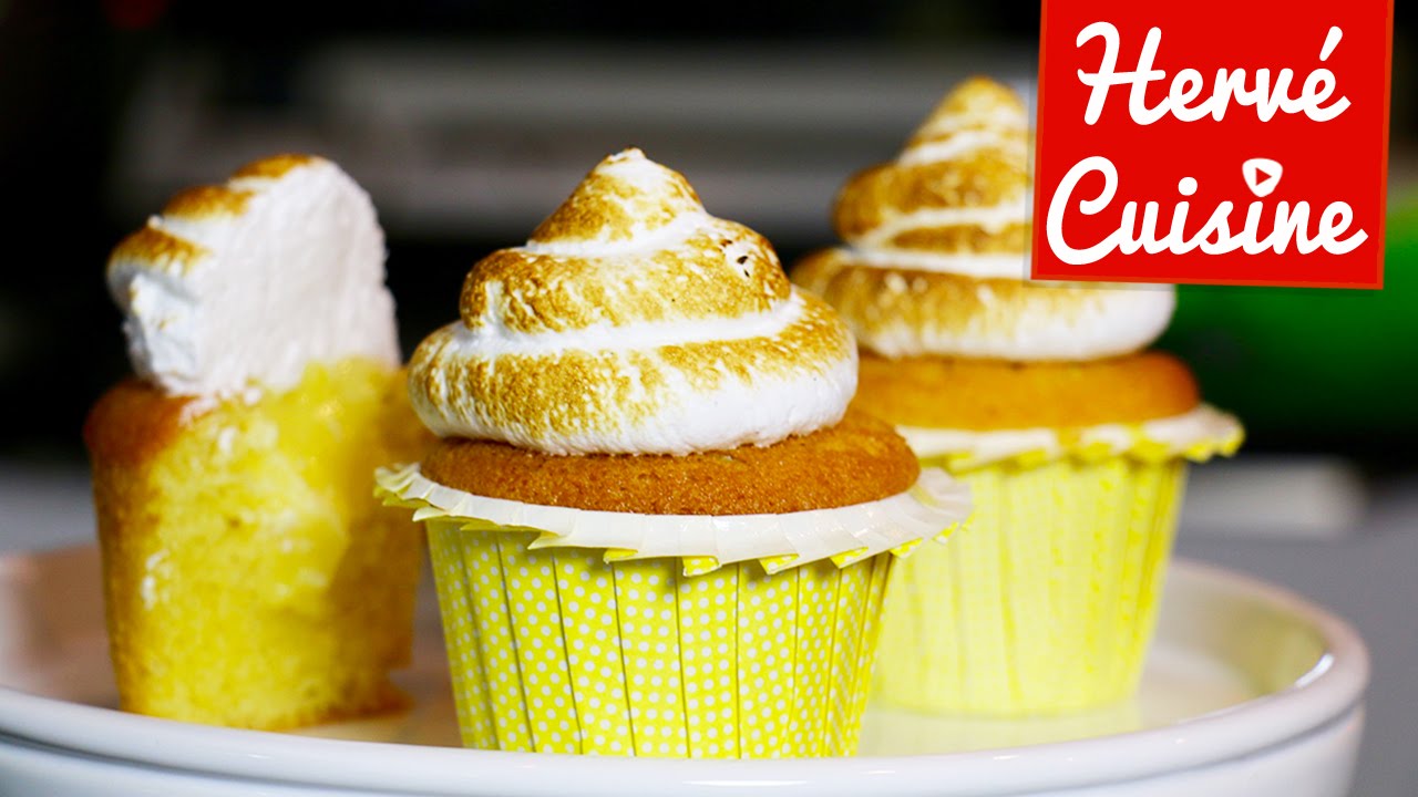 Cupcakes citron meringué avec Hervé Cuisine et AllyFantaisies