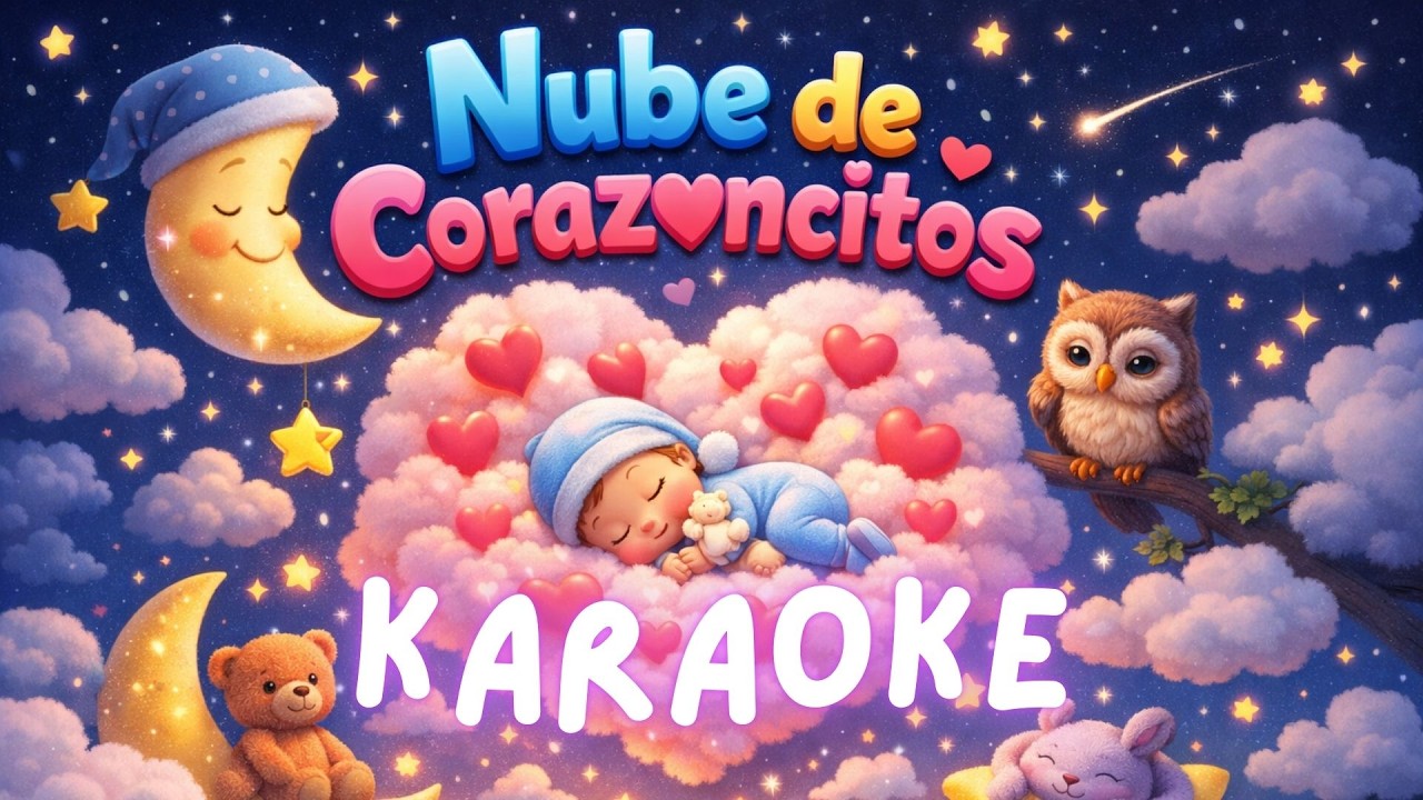 🎤☁️🌙 **Nube de Corazoncitos | Versión Karaoke – Canción de Cuna en Español** 💛✨