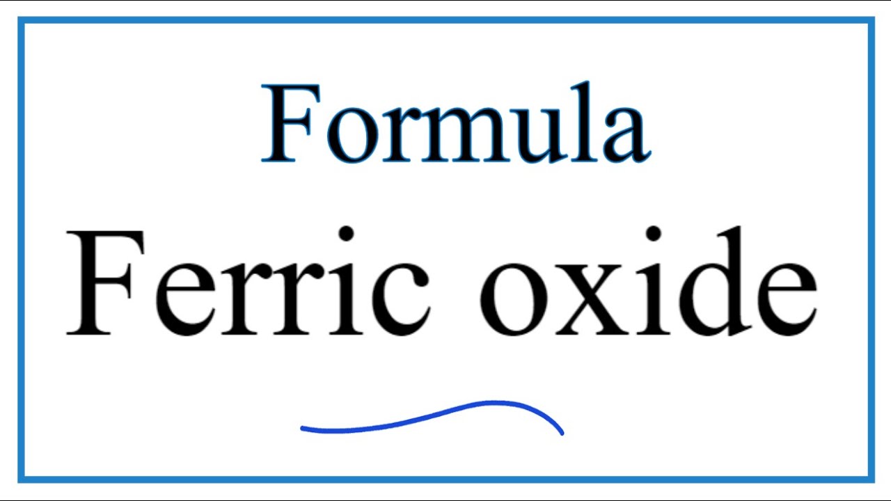 How to Write the Formula for Ferric oxide