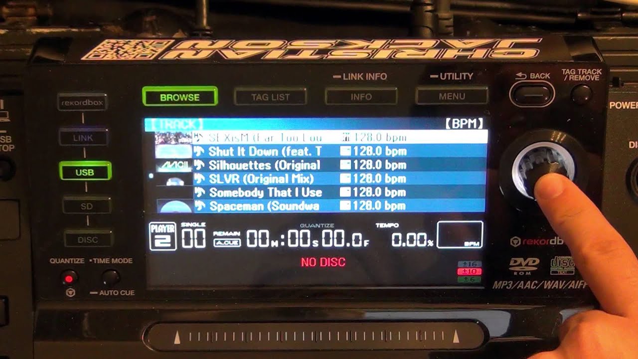 Учебник 3 для CDJ2000: просмотр и выбор треков