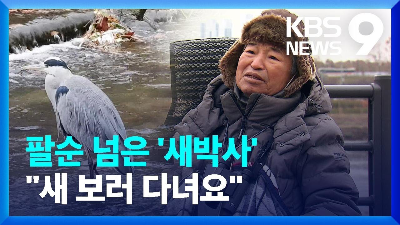 &ldquo;요즘도 새 보러 다녀요&rdquo; 새박사 윤무부 교수 [앵커人] [9시 뉴스] / KBS  2023.12.03.