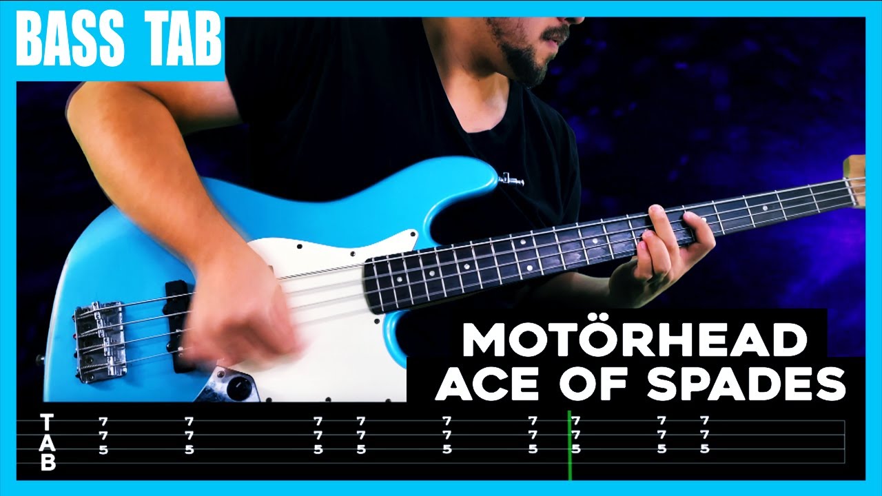 【MOTÖRHEAD】[ Ace Of Spades ] cover by Cesar | LESSON | BASS TAB