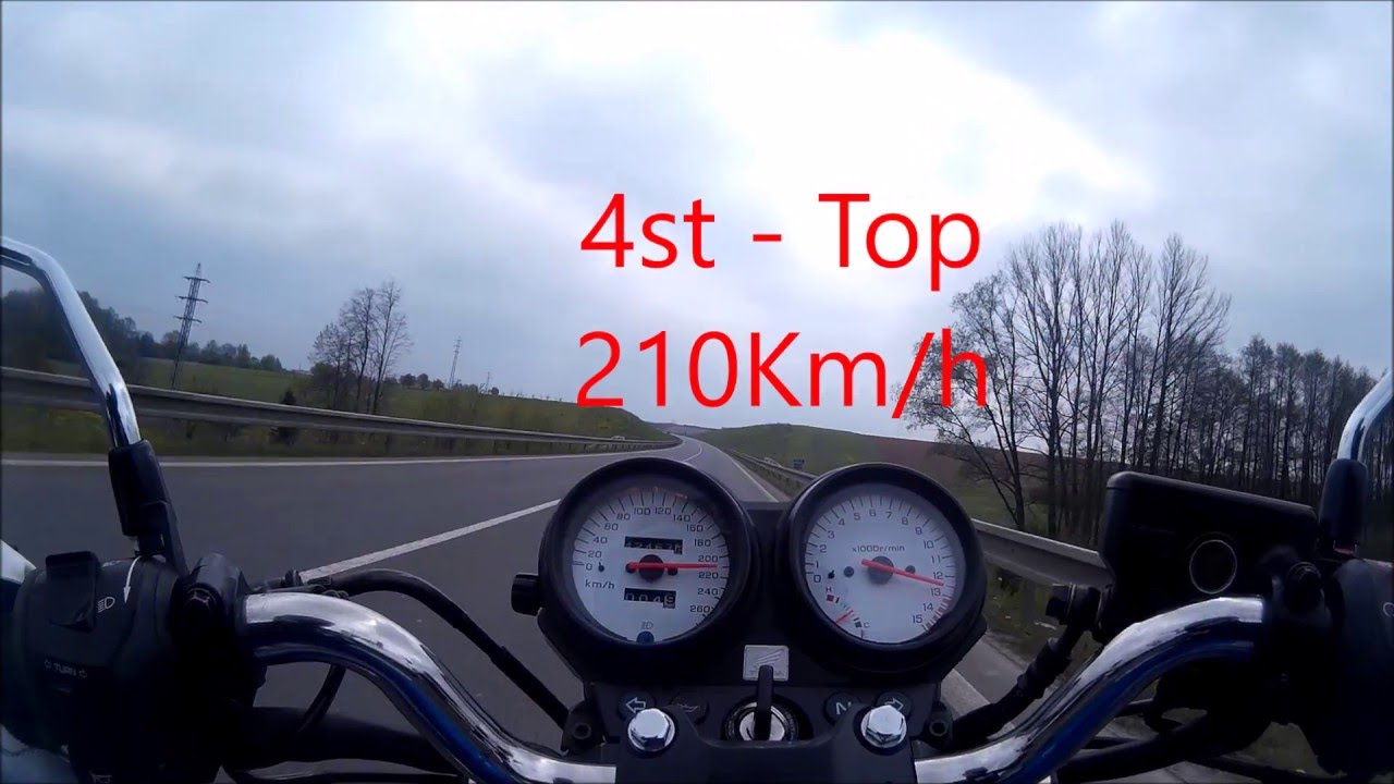 Honda Cb600f Hornet-Top speed 1st,2st,3st,4st