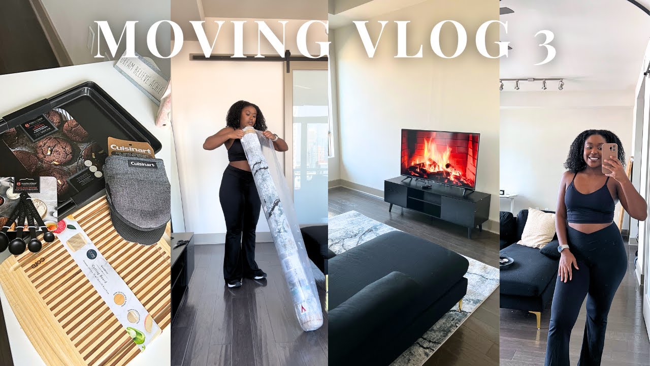 MOVING VLOG 3 | Living Room Updates, Finally Done Unpacking, Homegoods Haul
