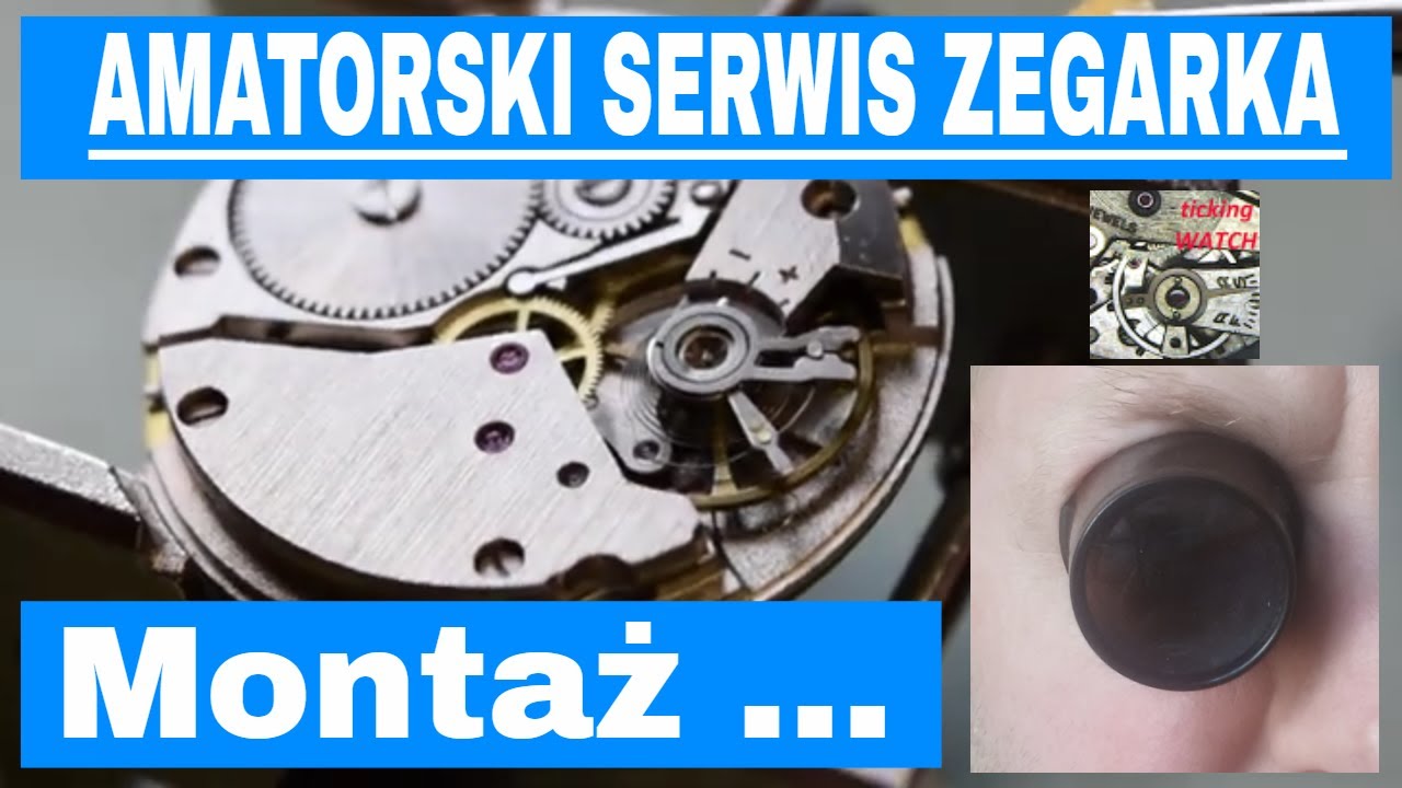 AMATORSKI SERWIS ZEGARKA mechanicznego cześć 4 - MONTAŻ zegarka krok po kroku | Wostok (Vostok) 2414