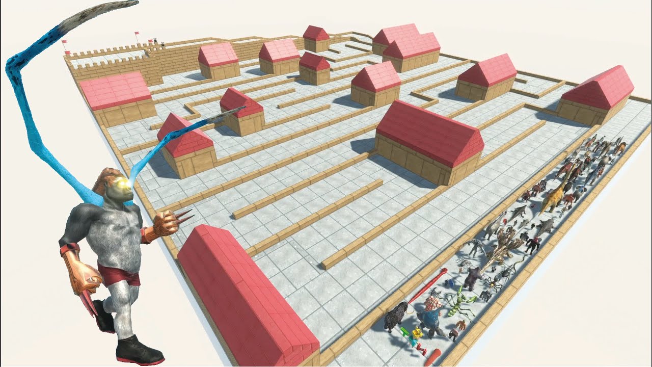 ESCAPE FROM ALIEN WOLVERILLA - HOUSES MAZE COURSE - LAST SURVIVOR - Animal Revolt Battle