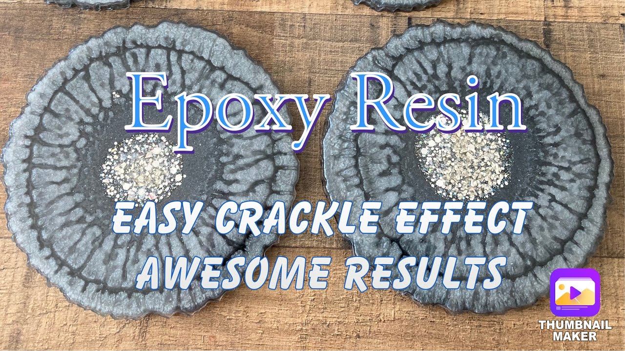 #283 Easy Crackle Effect Awesome Result #geode #coaster #epoxyresin
