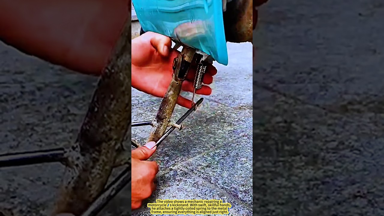 Quick Fix: Repairing a Motorcycle Kickstand Spring.