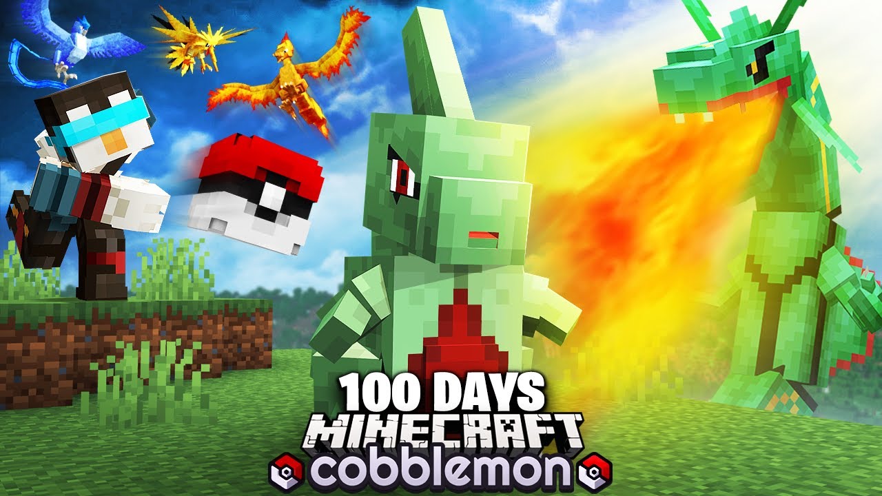 I Spent 100 Days in Cobblemon in Minecraft Survival!
