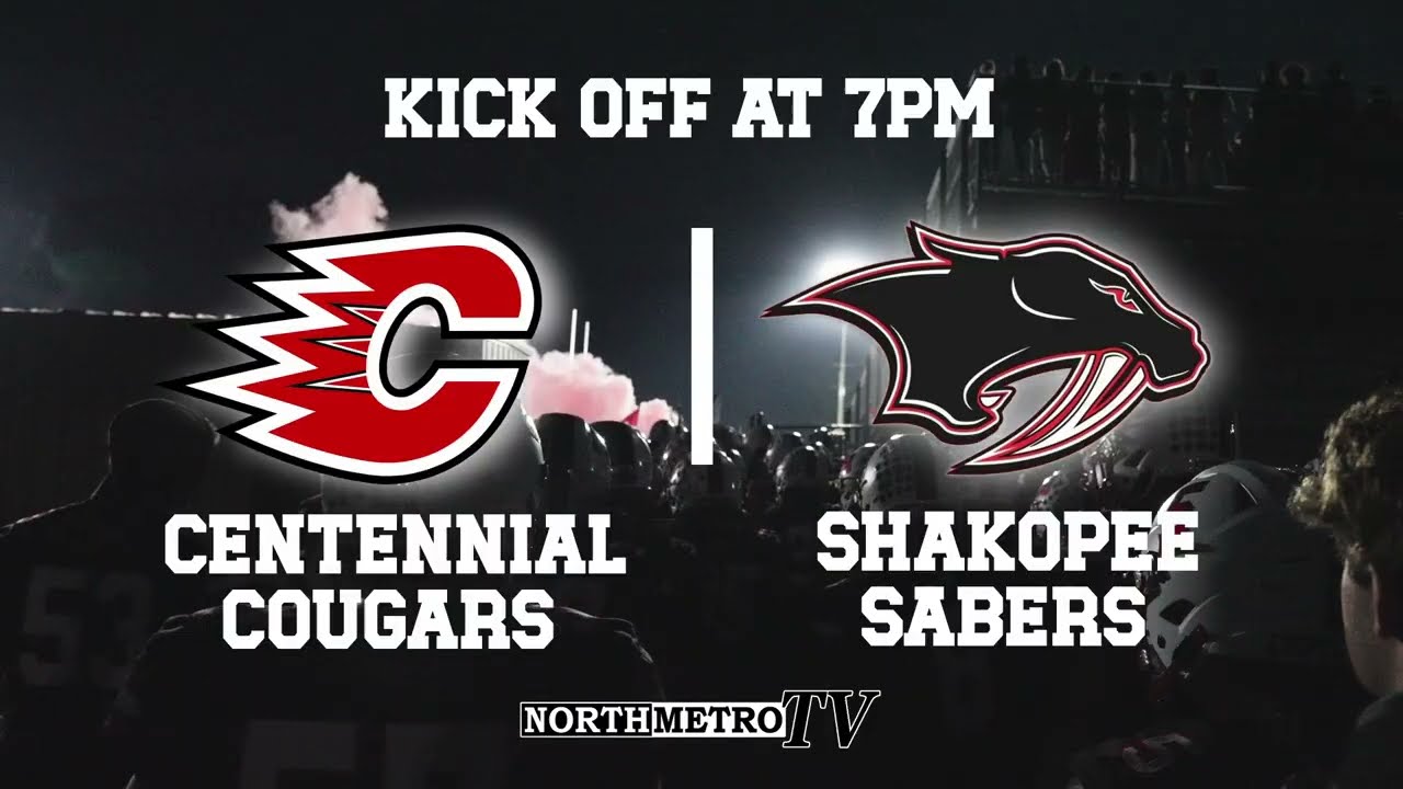 Live Football Tonight! #4 Shakopee at #1 Centennial @NorthMetroTV