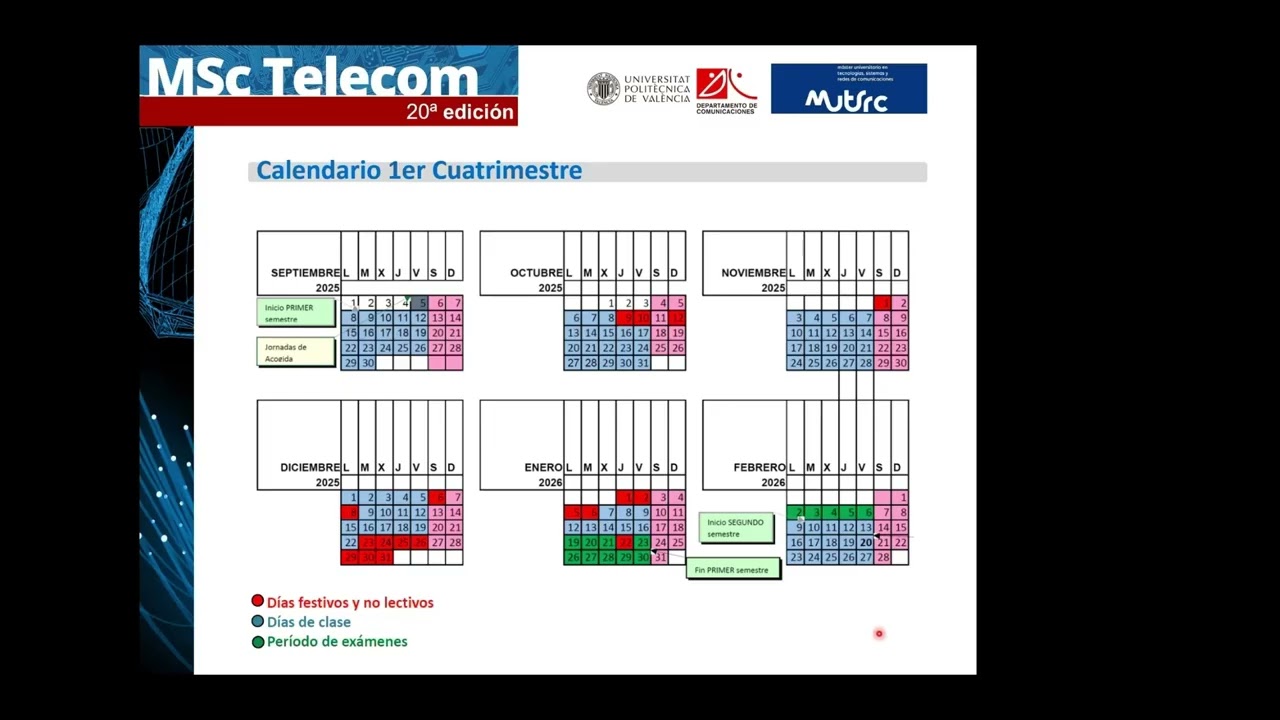 M&aacute;ster Universitario en Tecnolog&iacute;as, Sistemas y Redes de Comunicaciones - Webinar 2025 - UPV