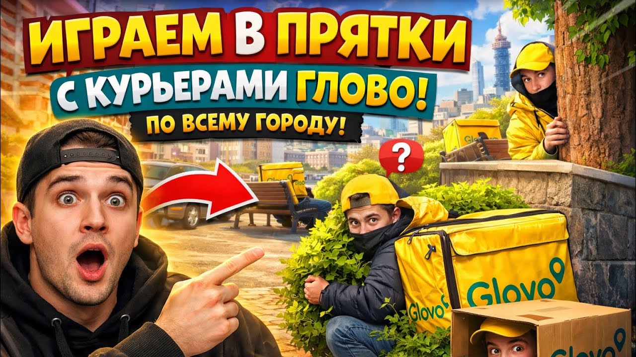 Играем в Прятки с Куртерами Glovo по Всему Городу.