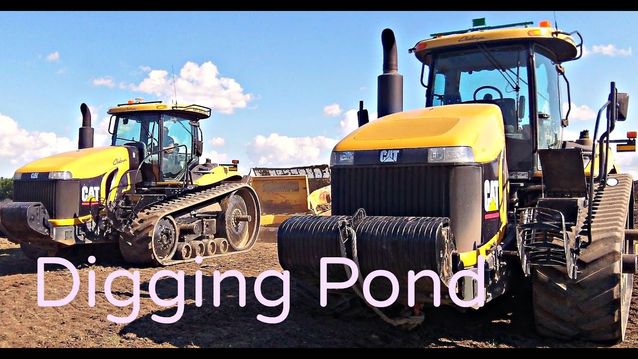 Two Cat Challenger MT 865B Pulling Scoop All Scrapers and John Deere 350D