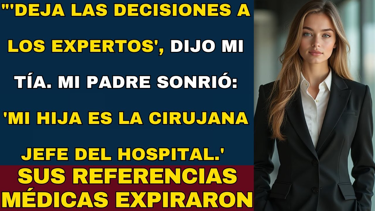 La reunión médica se detuvo cuando papá me presentó como Jefa de Cirugía…