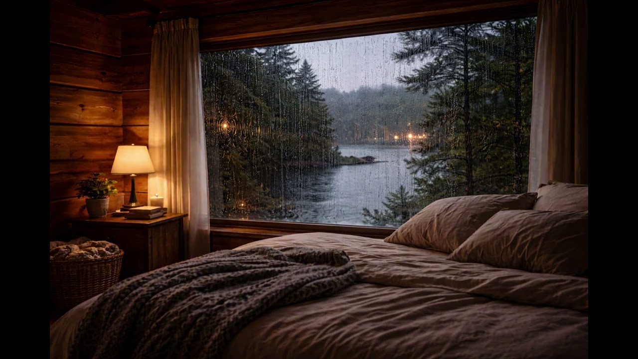 Rain on a Bedroom Window | 3 Hours of Rain Sounds for Sleep