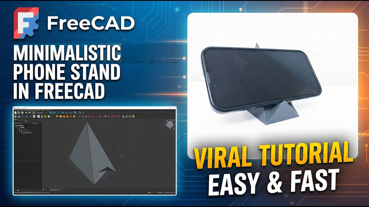 Создание подставки для телефона в FreeCAD | Простой урок для начинающих
