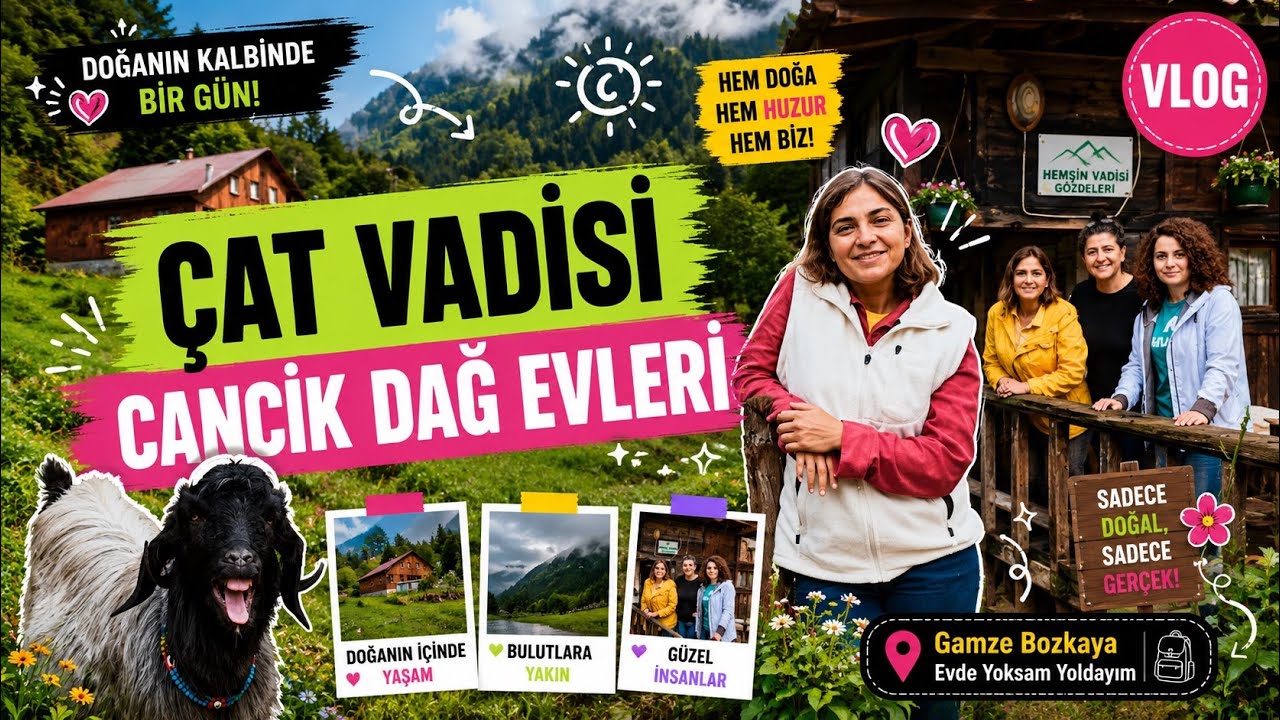 RİZE ÇAT VADİSİ CANCİK DAĞ EVLERİ