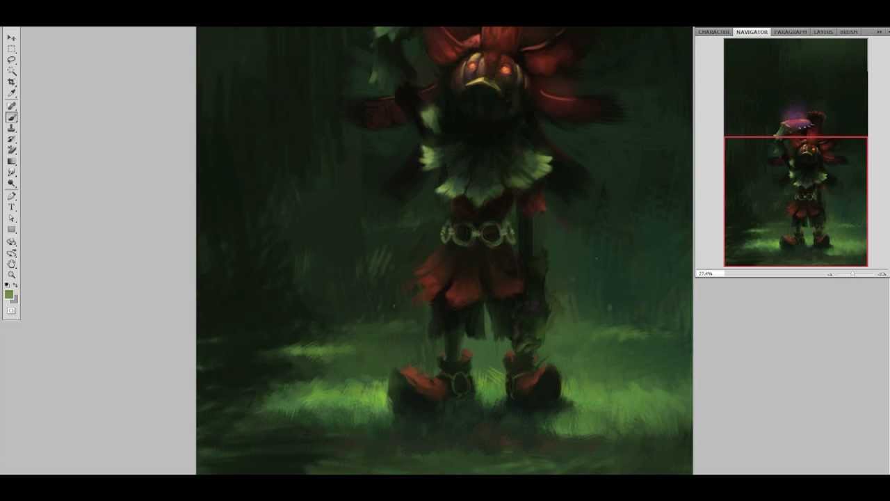 Digital Timelapse Painting - Skull Kid (Majora's Mask)