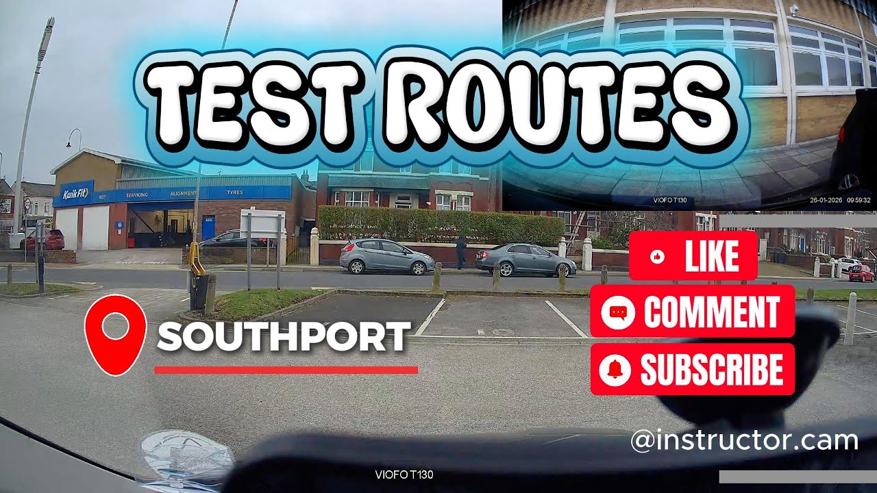 Test Route 1 - Southport - Merseyside #drivingtest #testroutes #southport #dashcam #learning