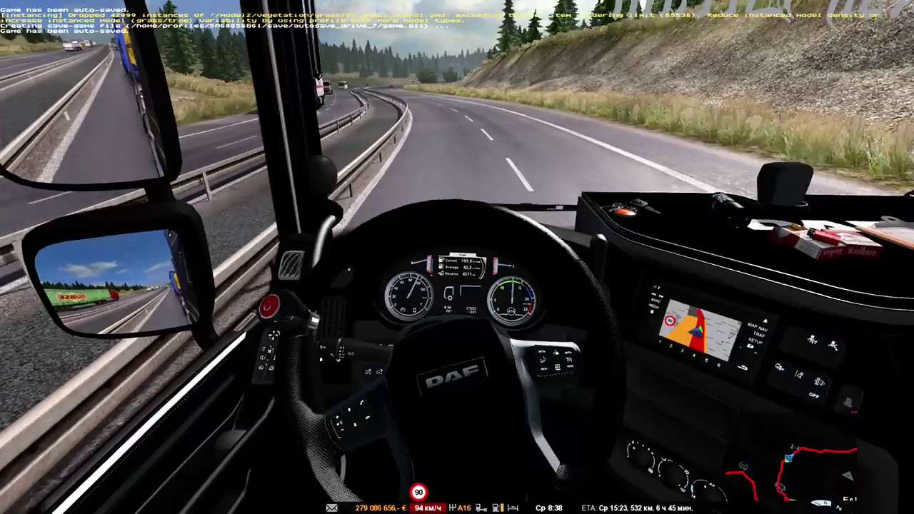 ETS2 v1.30/2.2s*ProMods2.26+RusMap1.8+Южн.Регион7+Турция* DafXF 8x4*)