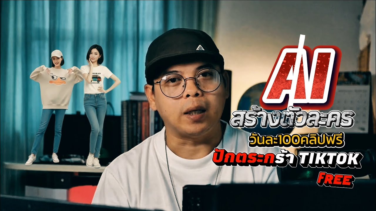 AI สร้างตัวละคร | ปั่น 100 คลิปต่อวันฟรี! | ปักตะกร้า TikTok ทำเงินจาก AI ไม่ต้องออกกล้อง