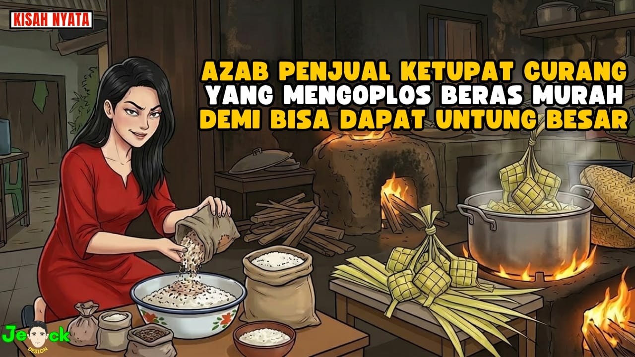 AZAB PENJUAL KETUPAT CURANG YANG MENGOPLOS BERAS MURAH DEMI BISA DAPAT UNTUNG BESAR || ANIMASI AZAB