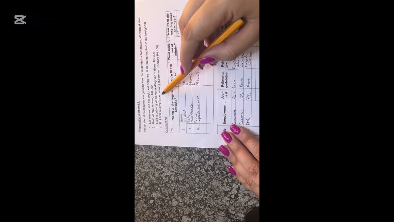 Hoe om die rekeningkundige vergelyking van KOJ transaksies te doen?