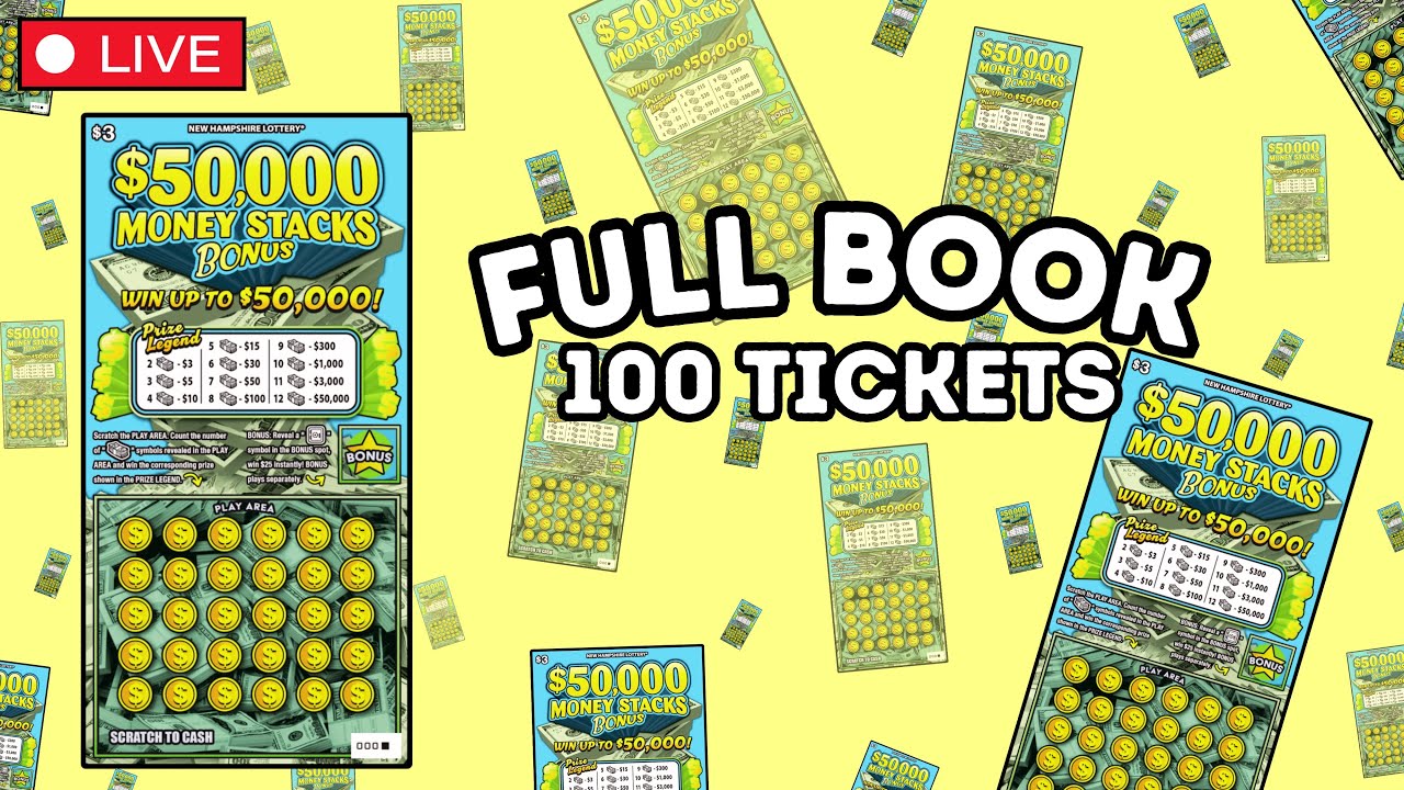 $50,000 TOP PRIZE! FULL BOOK OF NEW HAMPSHIRE LOTTERY SCRATCH OFF TICKETS