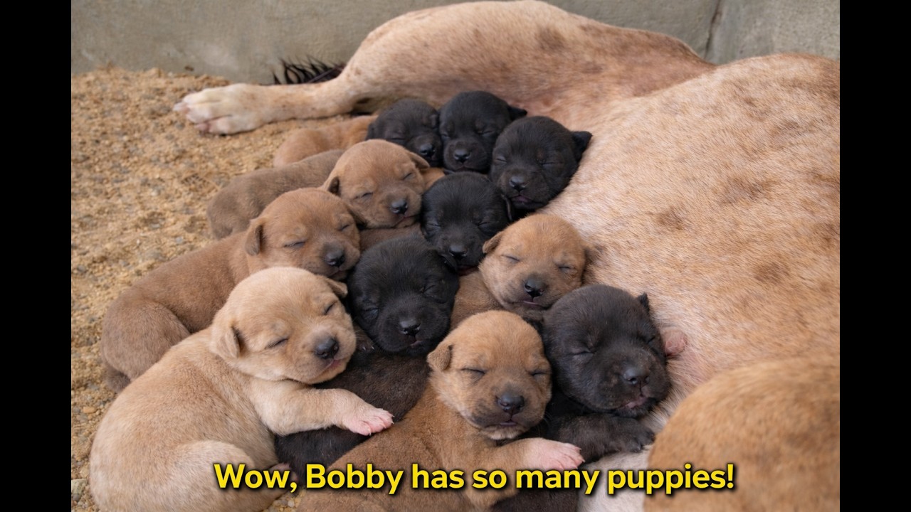 The First Day Bobby Became a Mother to 10 Puppies