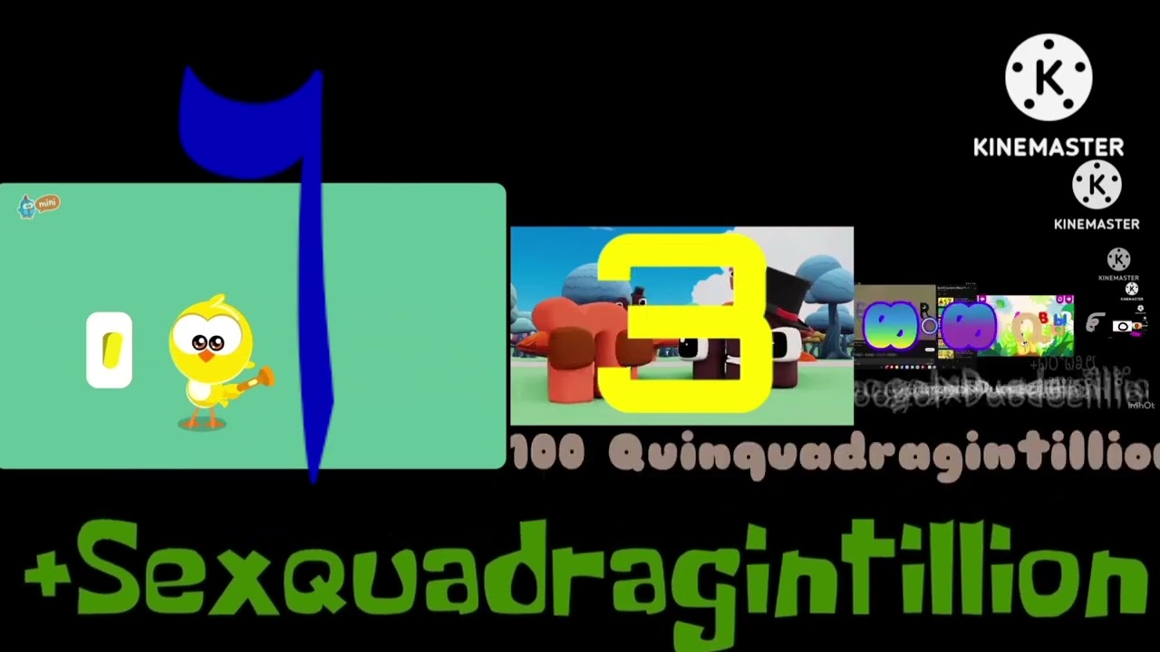 Numbers 0 To 10 Septenquadragintillion in Carrtooons