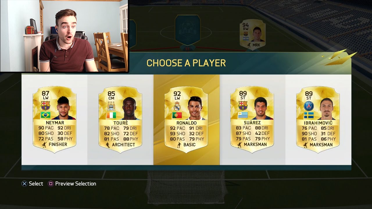 THE BEST FIFA 16 FUT DRAFT EVER!!! RONALDO, MESSI AND MORE IN ONE FIFA 16 SQUAD!!!