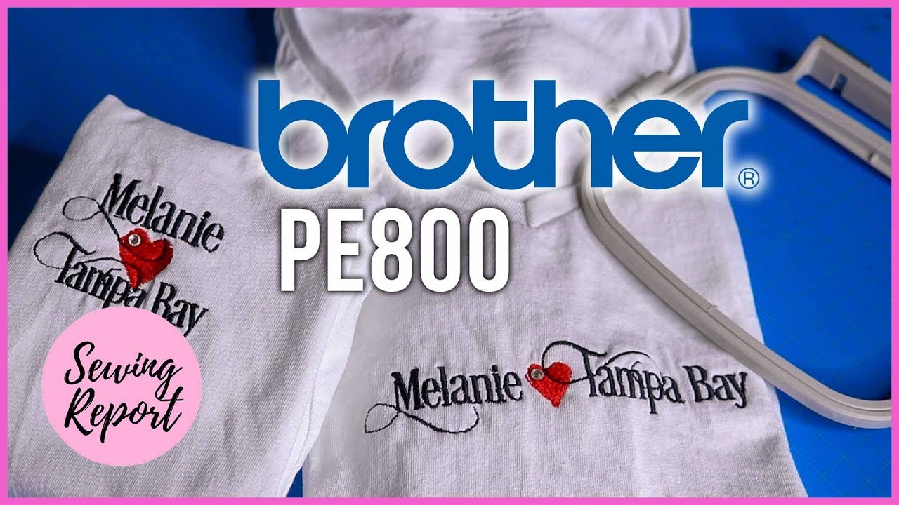 Как вышивать на футболках в пяльцах | Вышивальная машина Brother PE800 | ОТЧЕТ О ШИТЬЕ