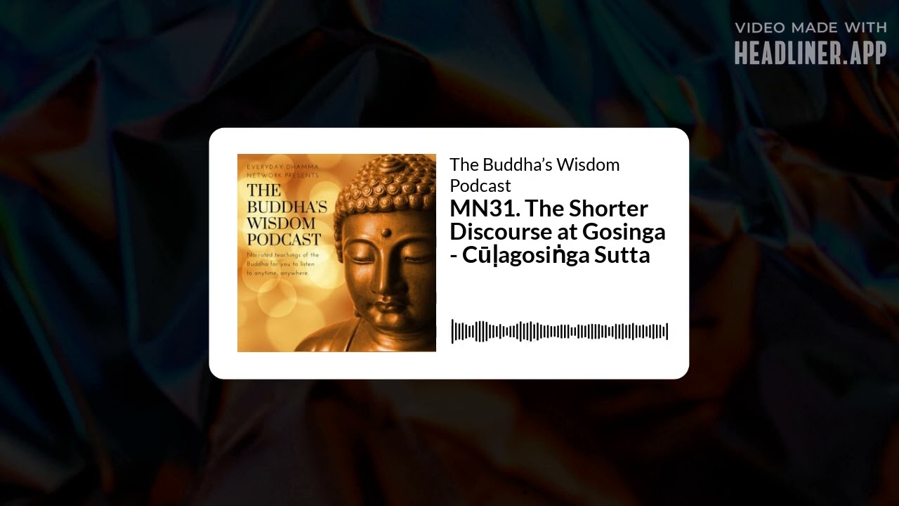 MN31. The Shorter Discourse at Gosinga - Cūḷagosiṅga Sutta | The Buddha&rsquo;s Wisdom Podcast