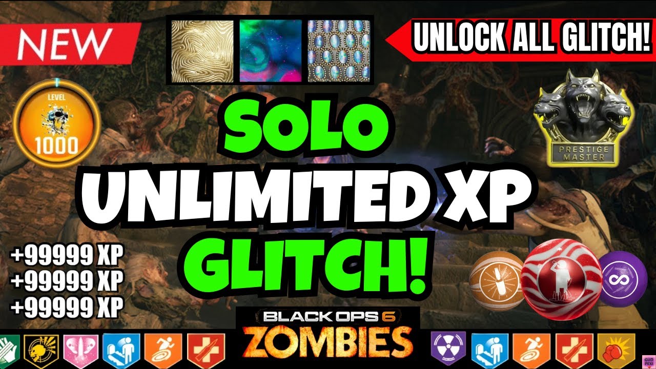 *UPDATED* FAST SOLO UNLIMITED XP GLITCH BO6! (NO REQUIREMENTS) UNLOCK ALL GLITCH! BO6 ZOMBIES GLITCH