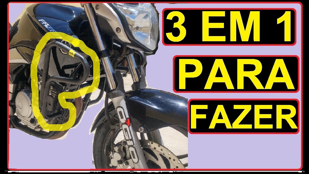 PROTETOR DE CARENAGEM YAMAHA FAZER 250, INSTALAÇÃO RÁPIDA E FÁCIL!
