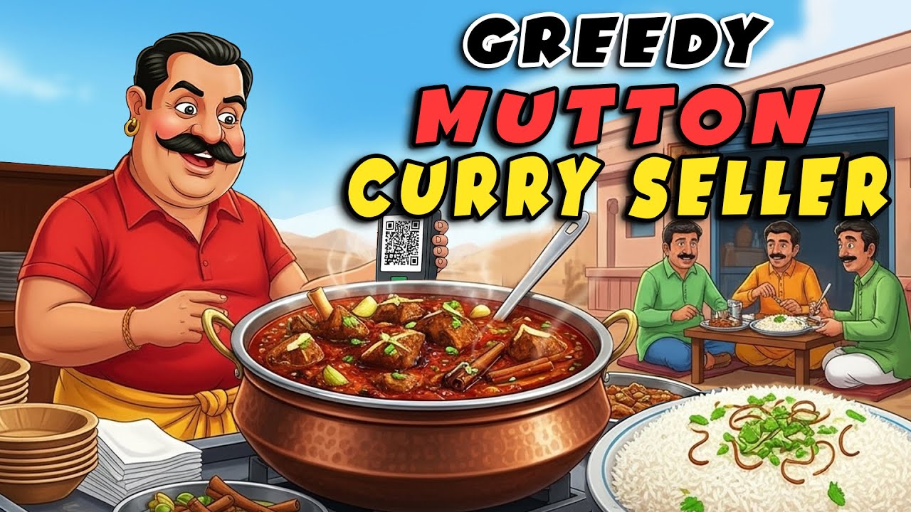 Greedy Mutton Seller | Moral Stories in English | Learn English | Bedtime Stories | Desi mutton