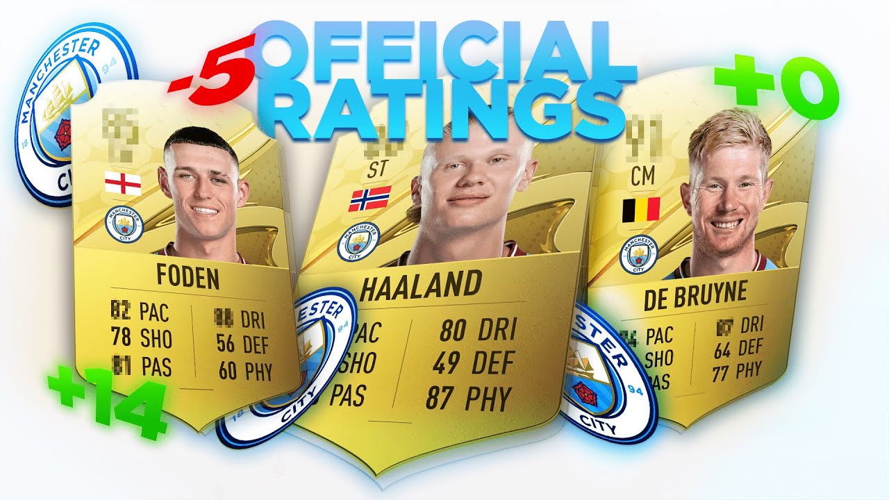 MANCHESTER CITY PLAYER RATINGS ! 😱🔥 | FIFA 23 OFFICAL RATINGS | FT. Haaland, Foden, De Bruyne...