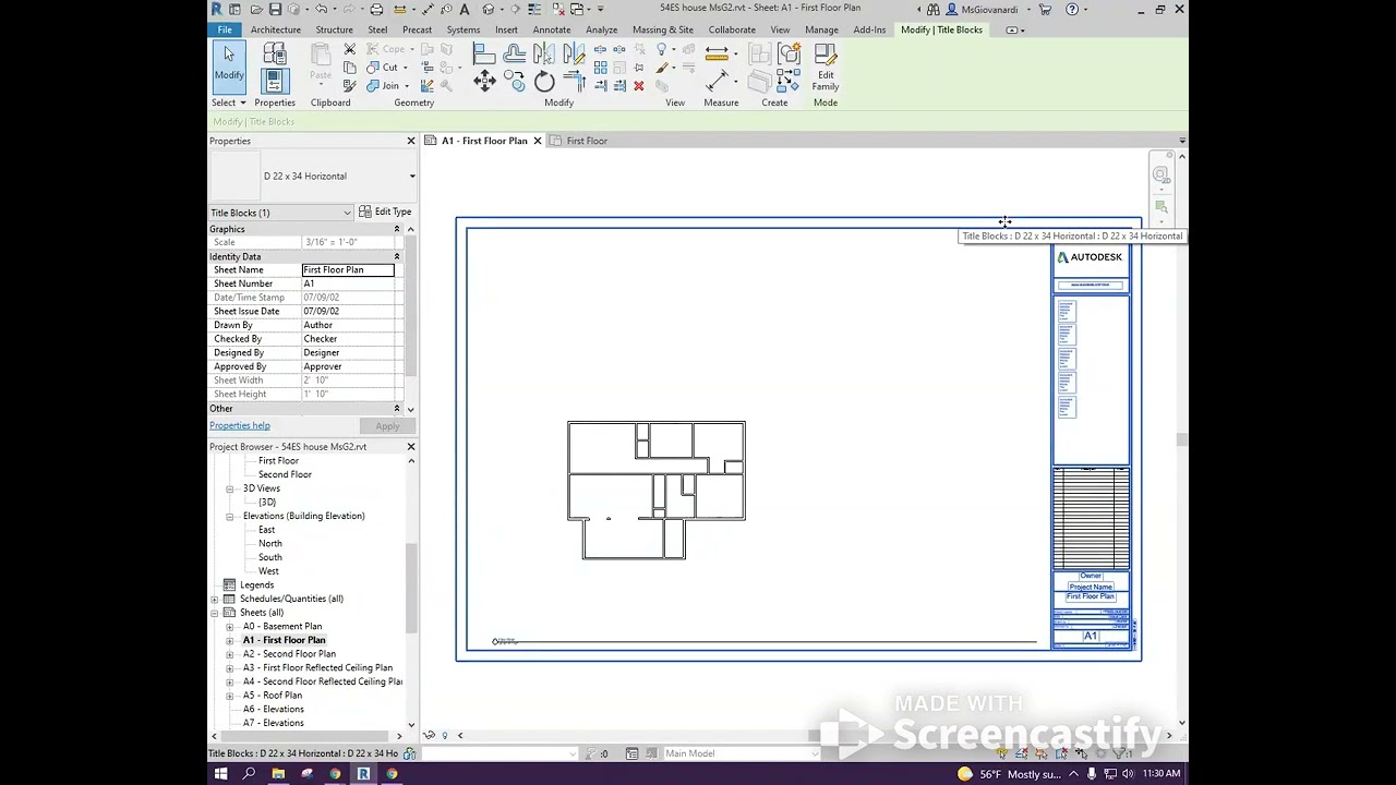 print to A size paper from Revit