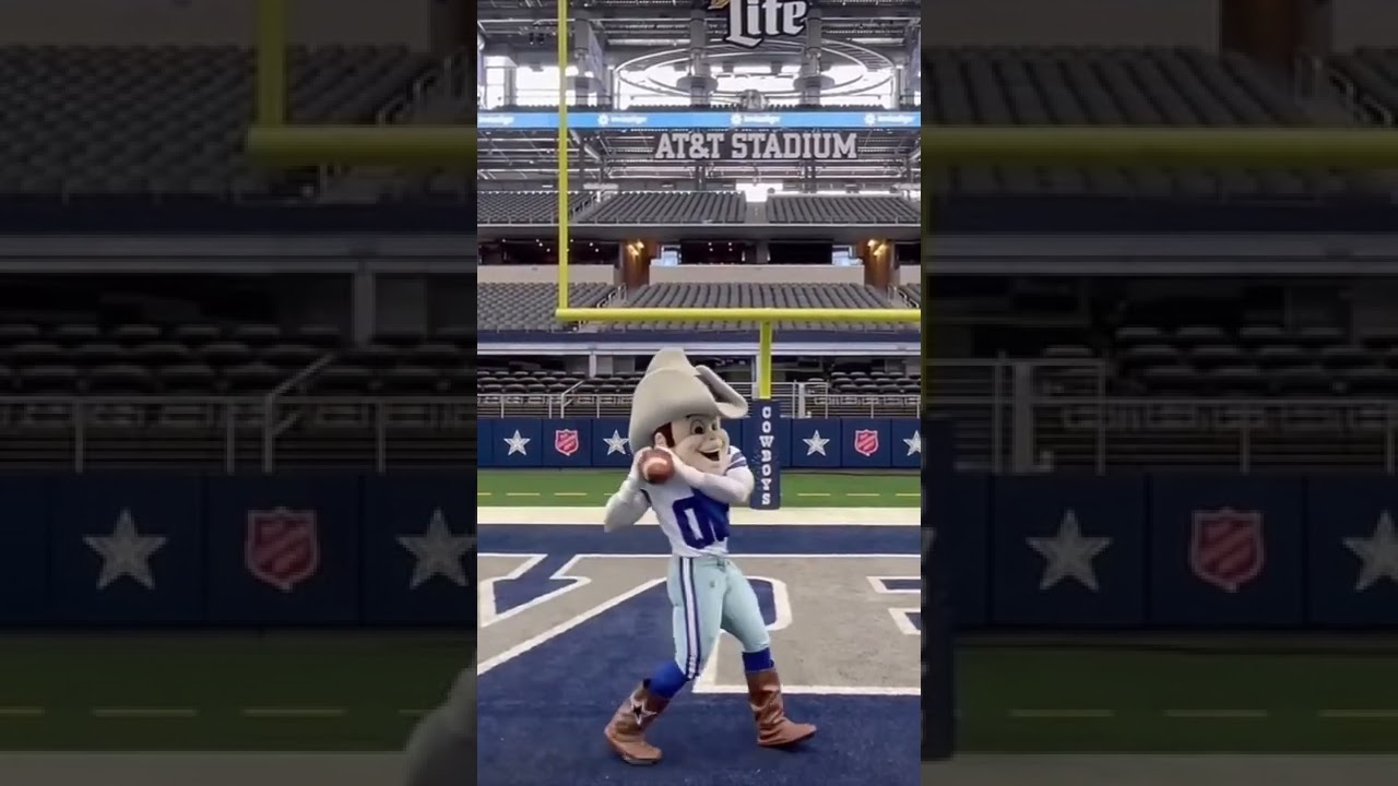 Cowboys mascot doing the Dak Dance