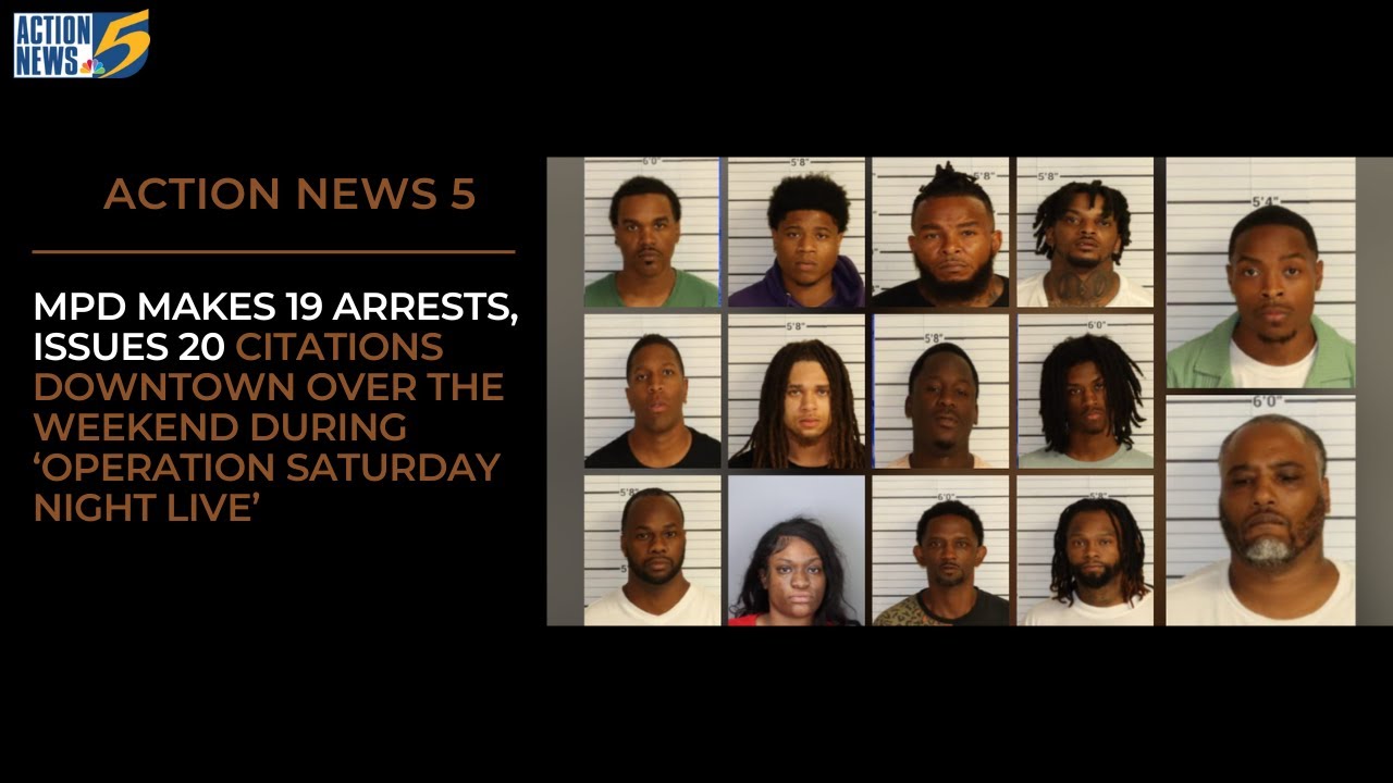 MPD arrests 19 suspects under 'Operation Saturday Night Live'