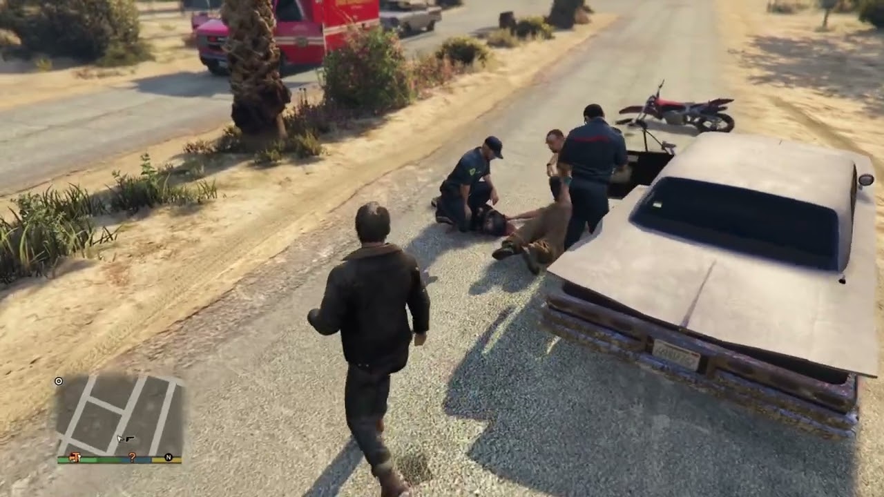 GTA V. Funniest NPC fight ever